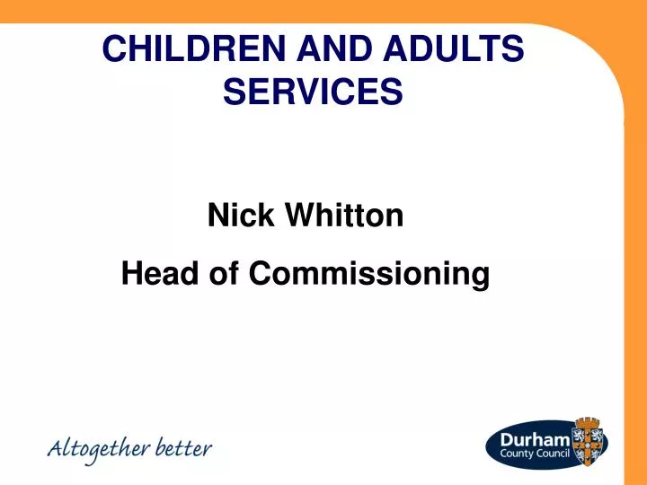 children and adults services