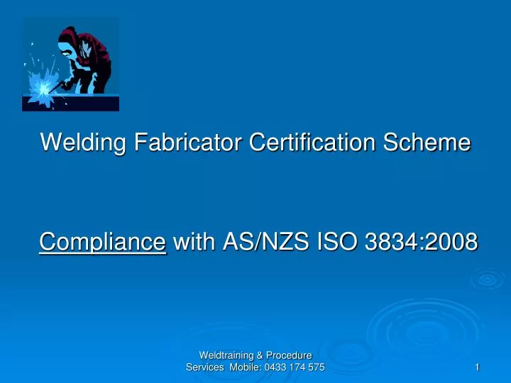 welding fabricator certification scheme