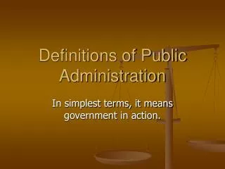 definitions of public administration