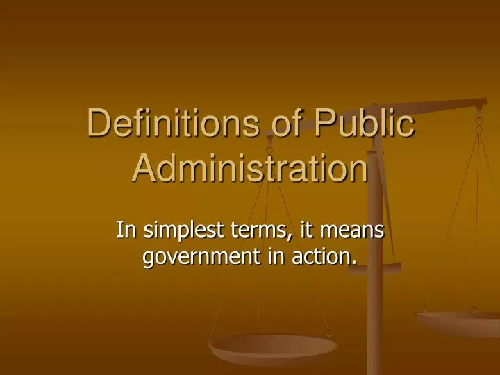 definitions of public administration