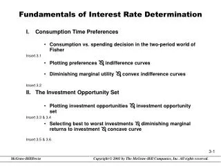 I. Consumption Time Preferences