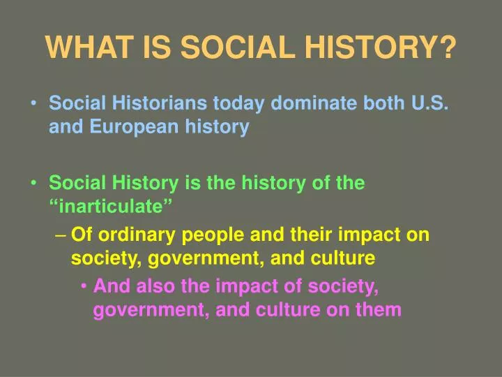 what is social history