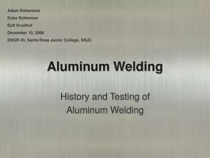 aluminum welding