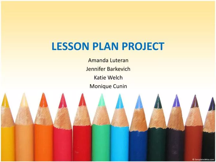 lesson plan project