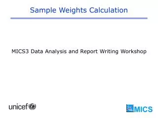 Sample Weights Calculation