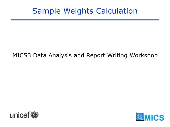 sample weights calculation