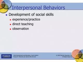 Interpersonal Behaviors