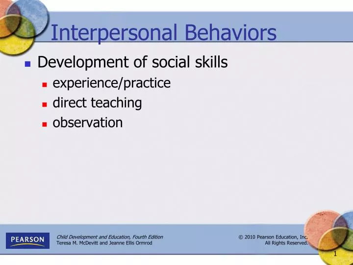 interpersonal behaviors