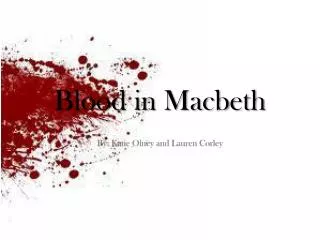 Blood in Macbeth