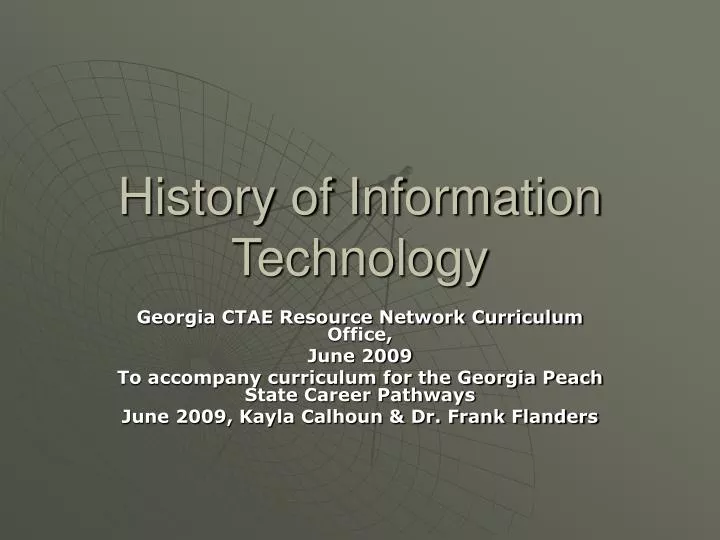 history of information technology