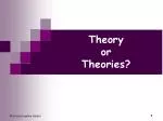 Theory or Theories? - slide 1