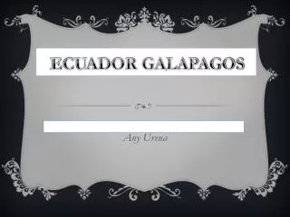 ECUADOR GALAPAGOS