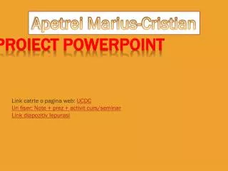 link catrte o pagina web ucdc un fiser note prez activit curs seminar link diapozitiv iepurasi