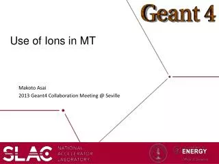Use of Ions in MT
