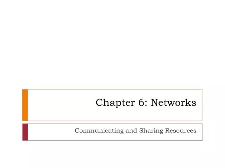 chapter 6 networks