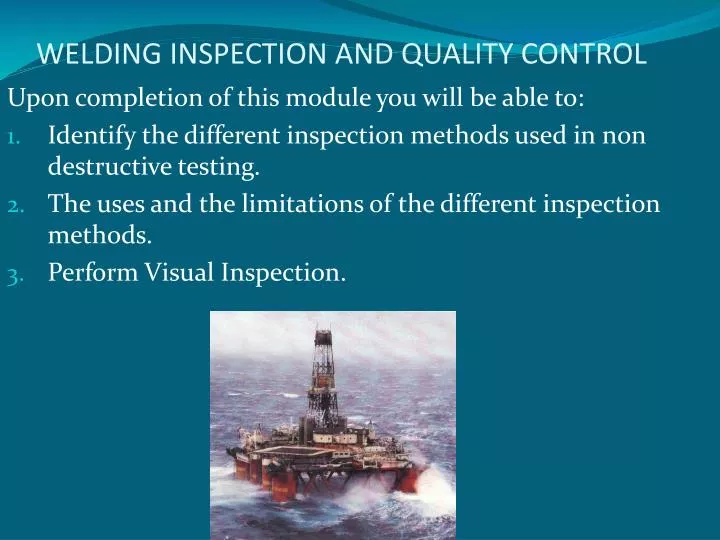 welding inspection and quality control