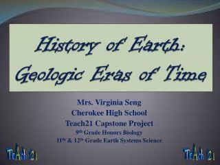 History of Earth: Geologic Eras of Time