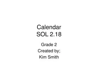Calendar SOL 2.18
