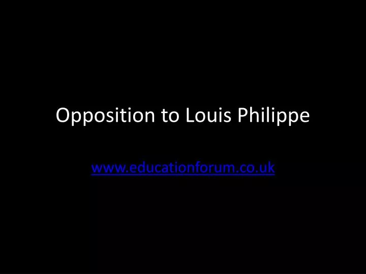 opposition to louis philippe