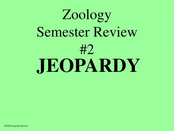 zoology semester review 2
