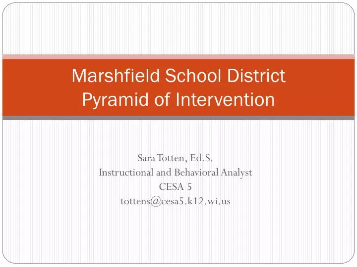 marshfield school district pyramid of intervention