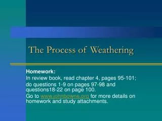 the process of weathering