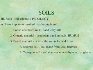 soils