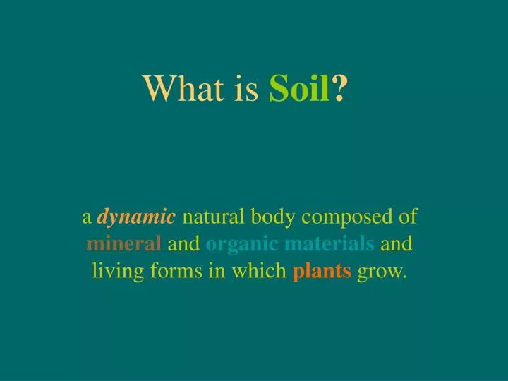 what is soil