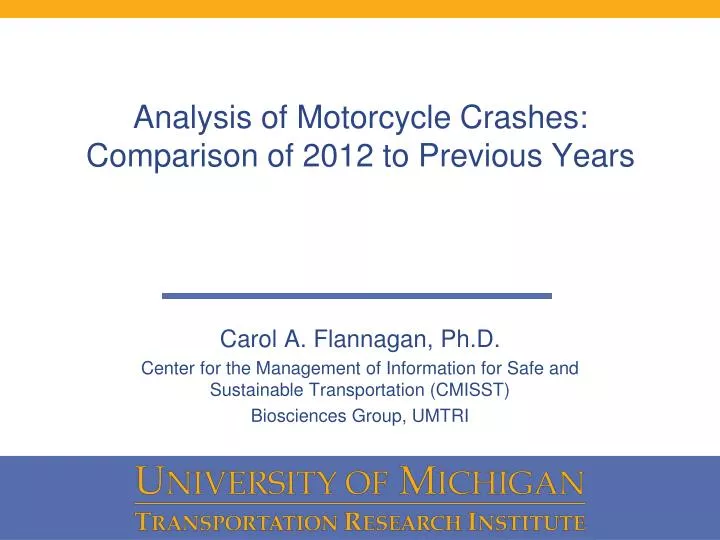 analysis of motorcycle crashes comparison of 2012 to previous years