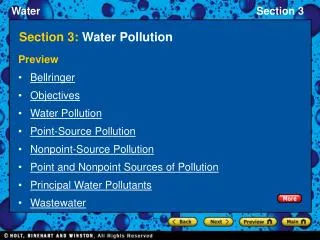 Section 3: Water Pollution