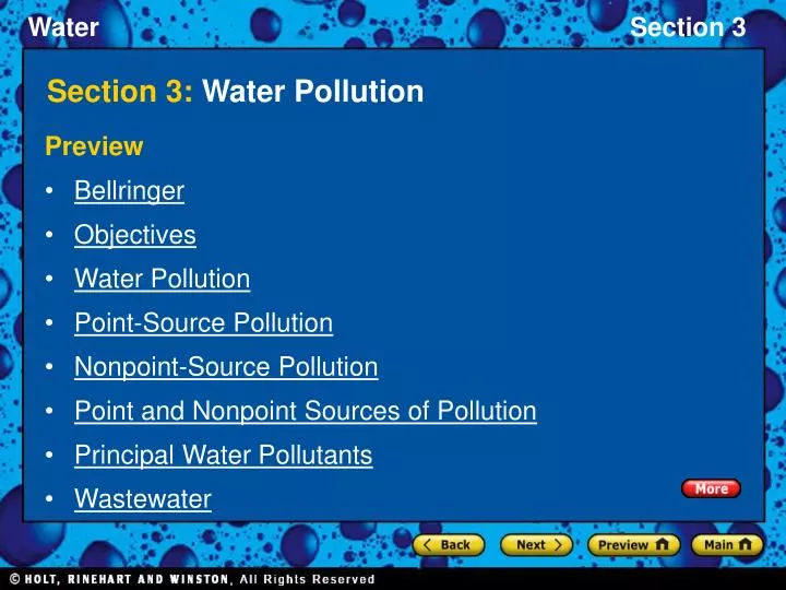 section 3 water pollution