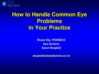 How to Handle Common Eye Problems in Your Practice