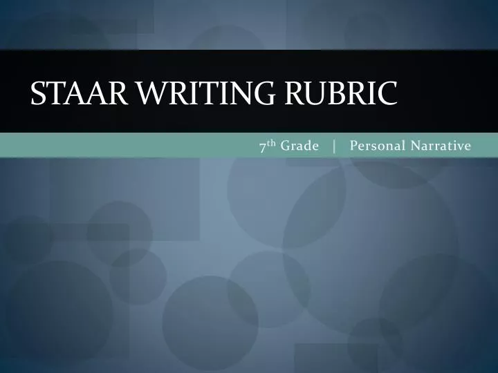 PPT STAAR Writing Rubric PowerPoint Presentation, free download ID