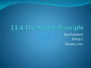 13.4 The Motor Principle