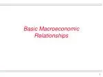 Basic Macroeconomic Relationships - slide 1