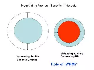 Negotiating Arenas: Benefits - Interests