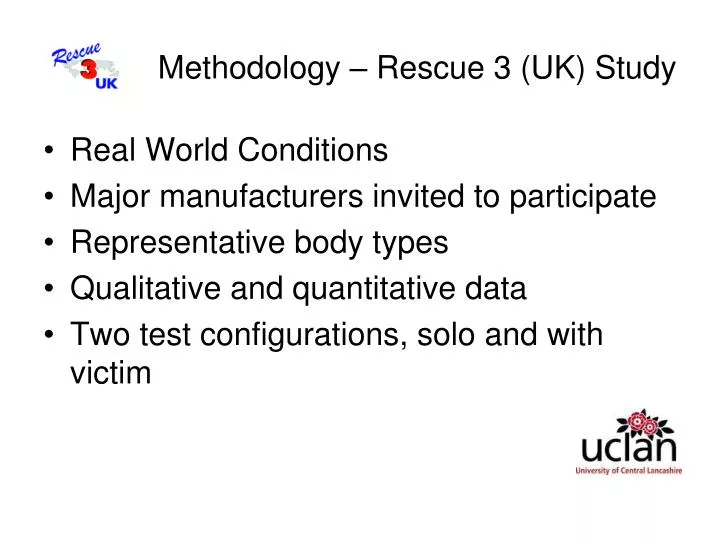 methodology rescue 3 uk study