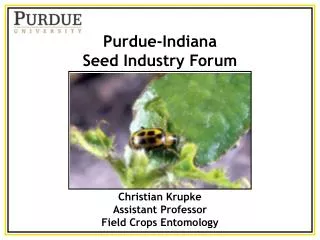 Purdue-Indiana Seed Industry Forum