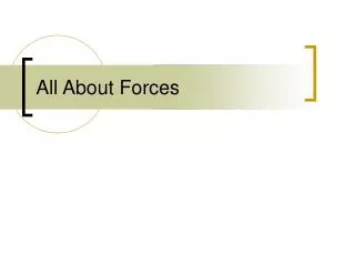 all about forces