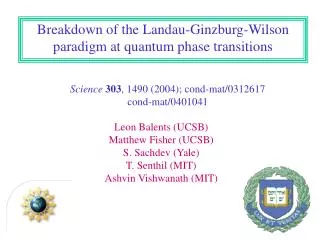 Breakdown of the Landau-Ginzburg-Wilson paradigm at quantum phase transitions