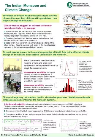 The Indian Monsoon and Climate Change