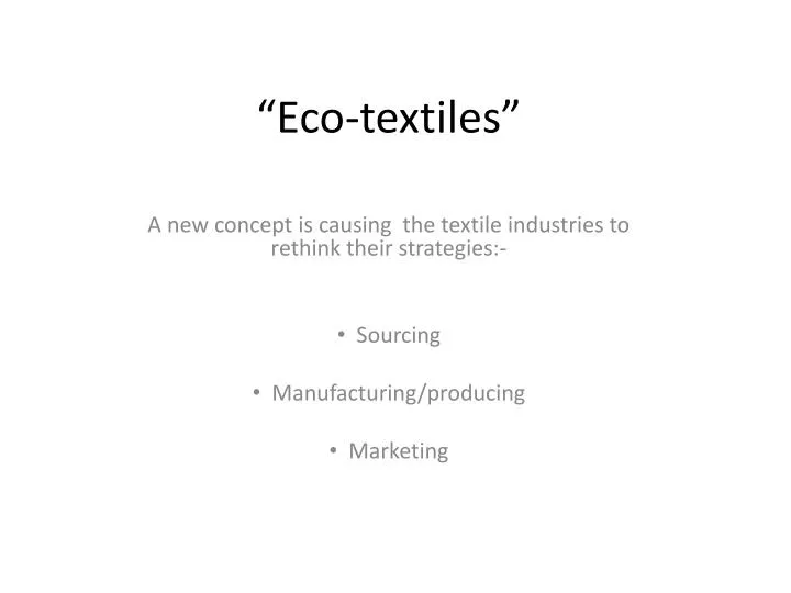 eco textiles