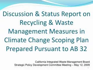 California Integrated Waste Management Board