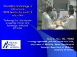 Randy S. Wax, MD, FRCP(C) Technology Application Unit and Critical Care Unit, - slide 1