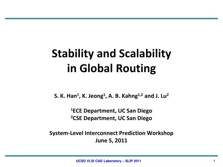 stability and scalability in global routing