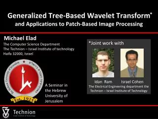 Generalized Tree-Based Wavelet Transform and Applications to Patch-Based Image Processing