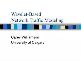 Wavelet-Based Network Traffic Modeling
