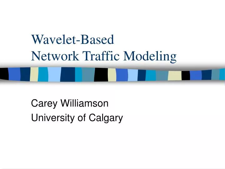 wavelet based network traffic modeling