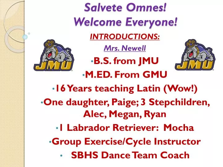 salvete omnes welcome everyone
