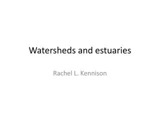 Watersheds and estuaries